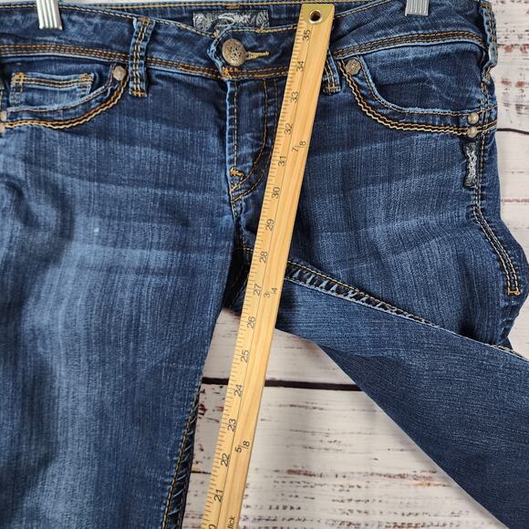 Silver Jeans Camden Rose Bell W32 L31 Women's Flare Stretch Denim Medium Wash - Picture 7 of 9